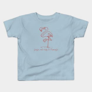 Single and Ready to Flamingle Kids T-Shirt